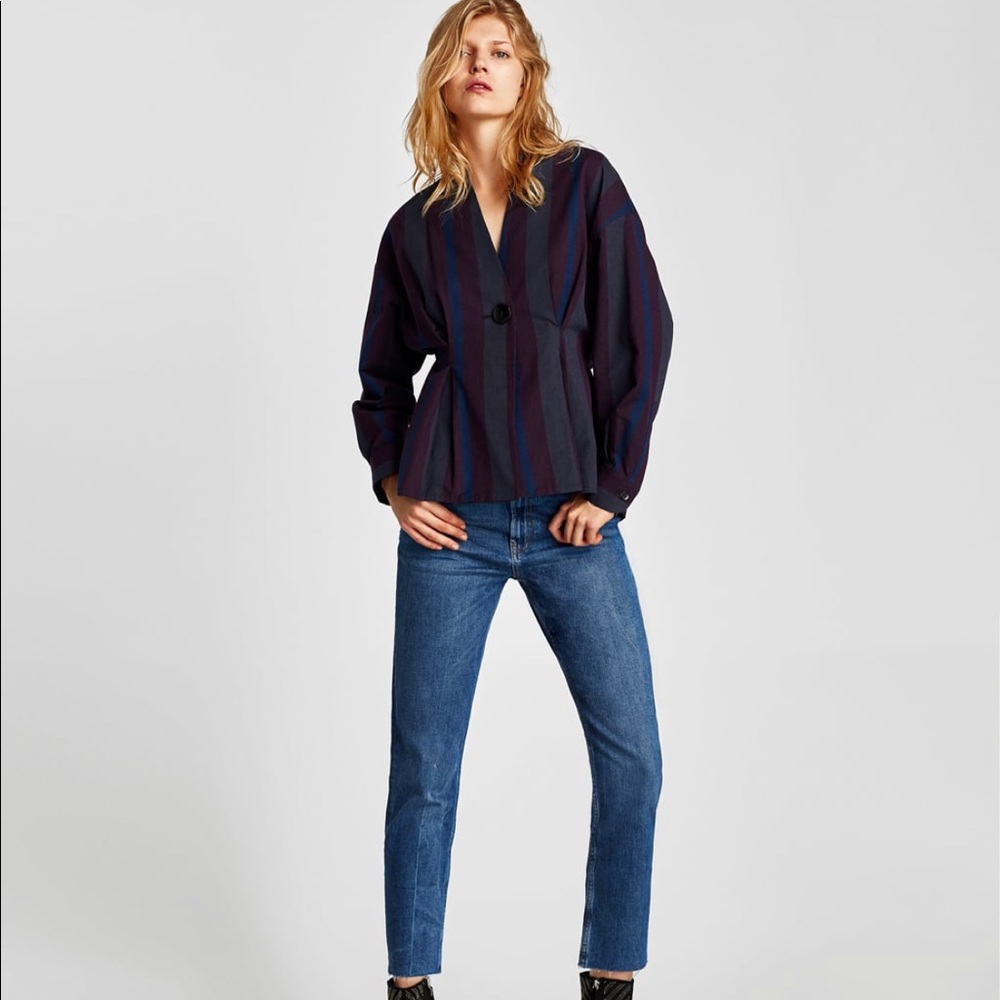 Straight Leg Blue Jeans